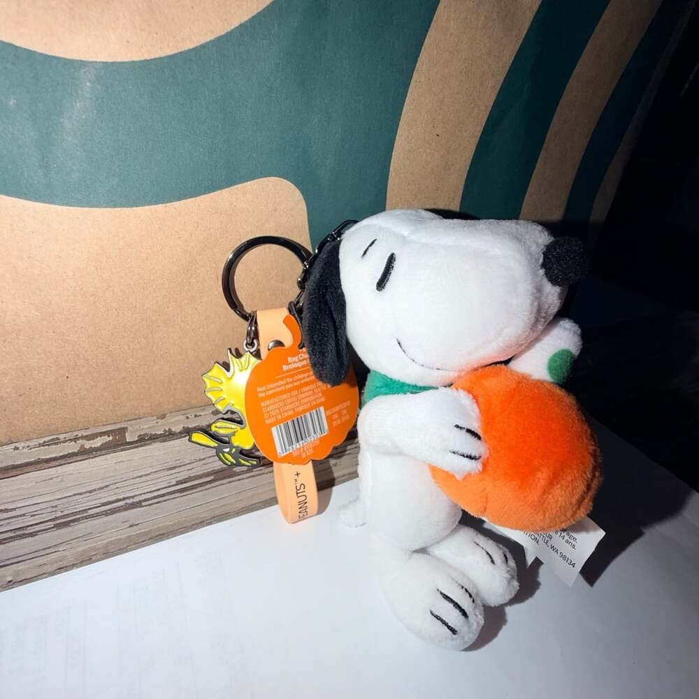 Starbucks x Peanuts Snoopy Pumpkin Plush Bag Charm